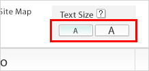 change size the upper-right button